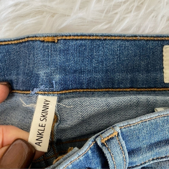 RAG & Bone Skinny Raw Hem Lucky Rouge Wash Sz 25 - Picture 6 of 9